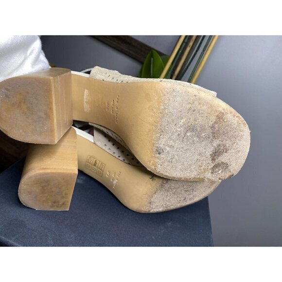 Rag & Bone Leigh Sandal Stucco Suede Womens Size 37.5 - Picture 6 of 14